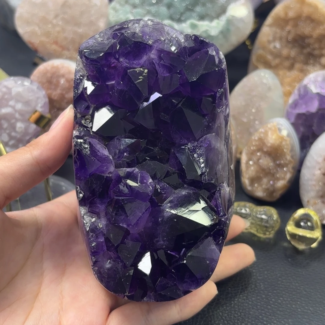 未镶嵌紫晶大型摆件（非配饰）帝紫 大牙 晶镇