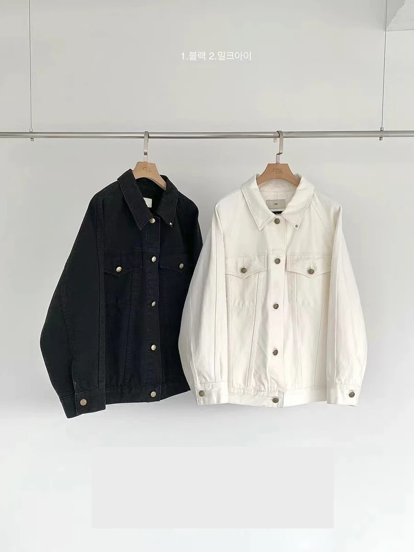 韩国EGG 两色春款牛仔外套