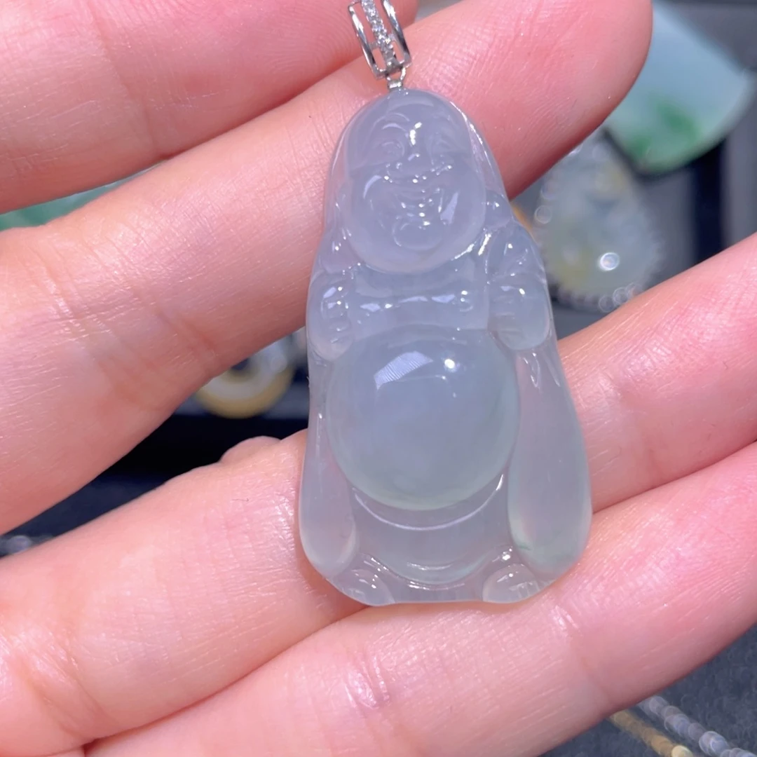 颈饰18K金镶嵌翡翠翡翠