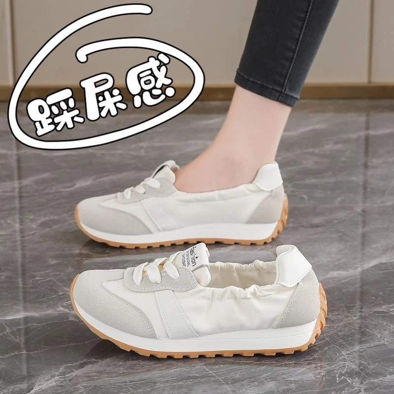 女鞋2024新款秋季休闲潮流软底不累脚运动鞋配裙子百搭小白德训鞋