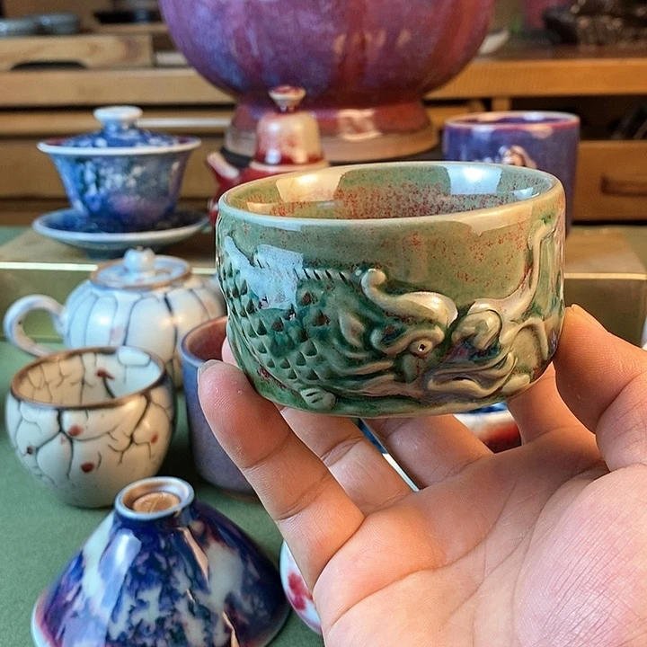 陶瓷鱼化龙杯88888888