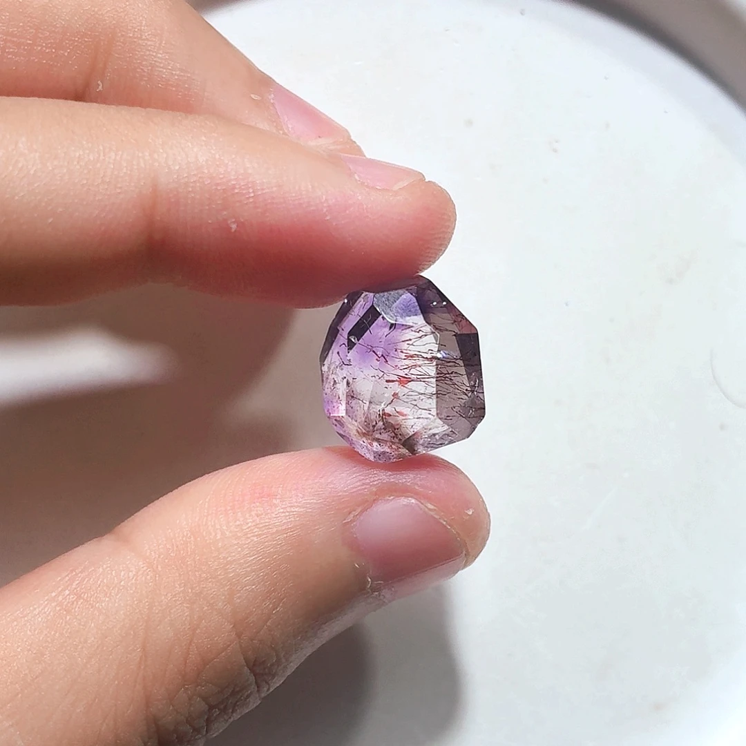 未镶嵌珠宝半成品水晶超七打孔不退换