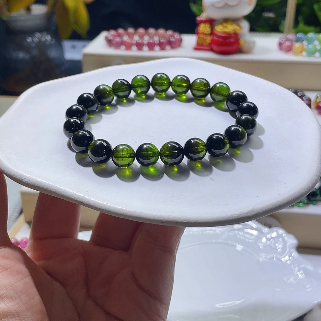 未镶嵌手链碧玺福利款老矿绿碧玺油亮体9.3左右