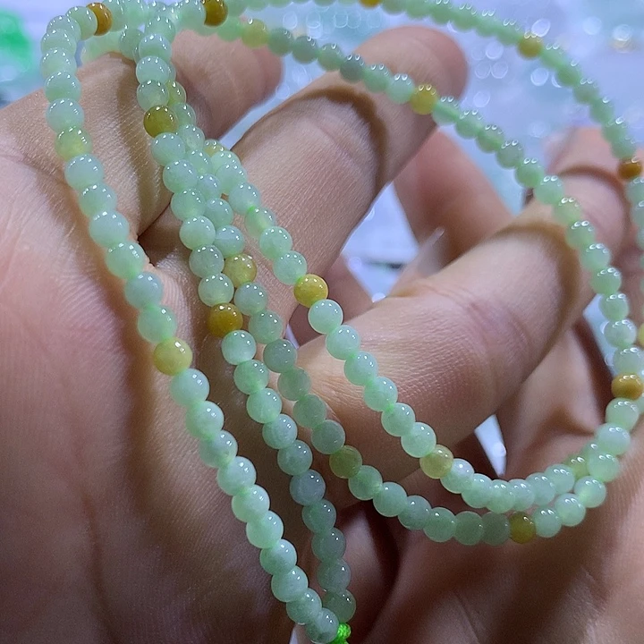 翡翠未镶嵌颈饰天然翡翠A货珠链