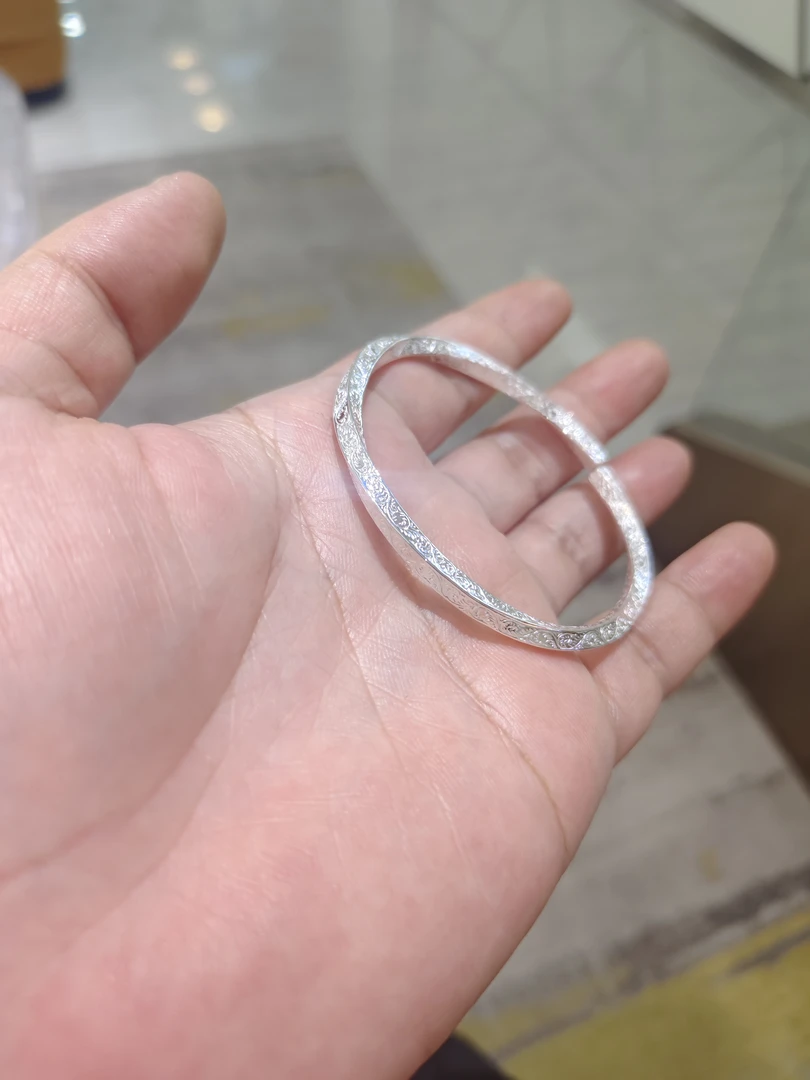 足银手镯 足银999饰品足银手镯