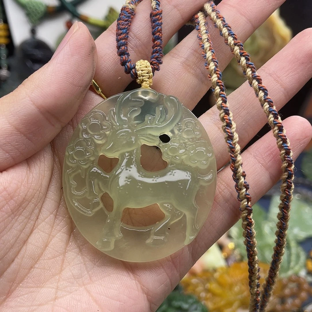 岫玉未镶嵌毛衣链