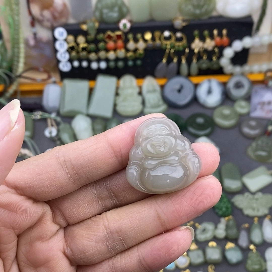 和田玉未镶嵌吊坠(不含链)