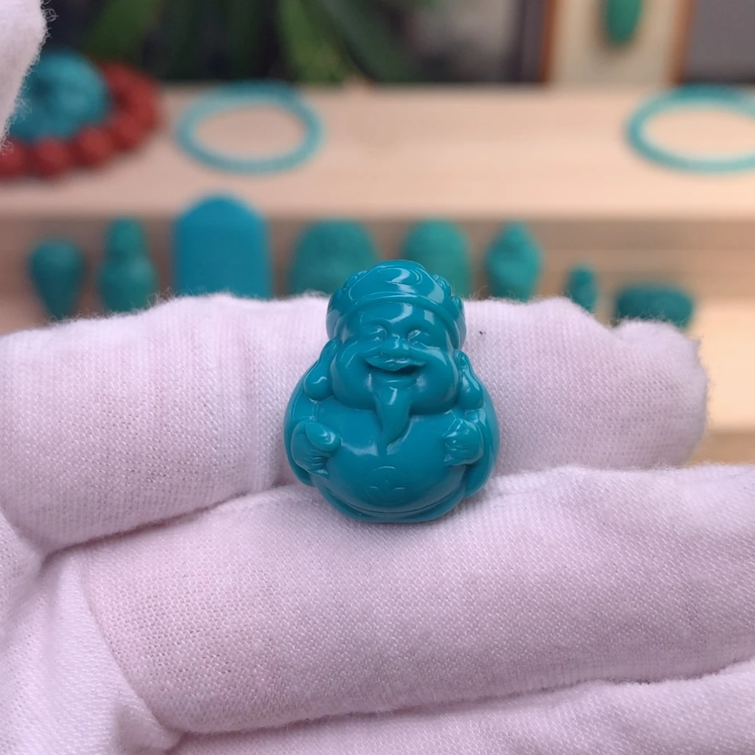 绿松石小财神未镶嵌