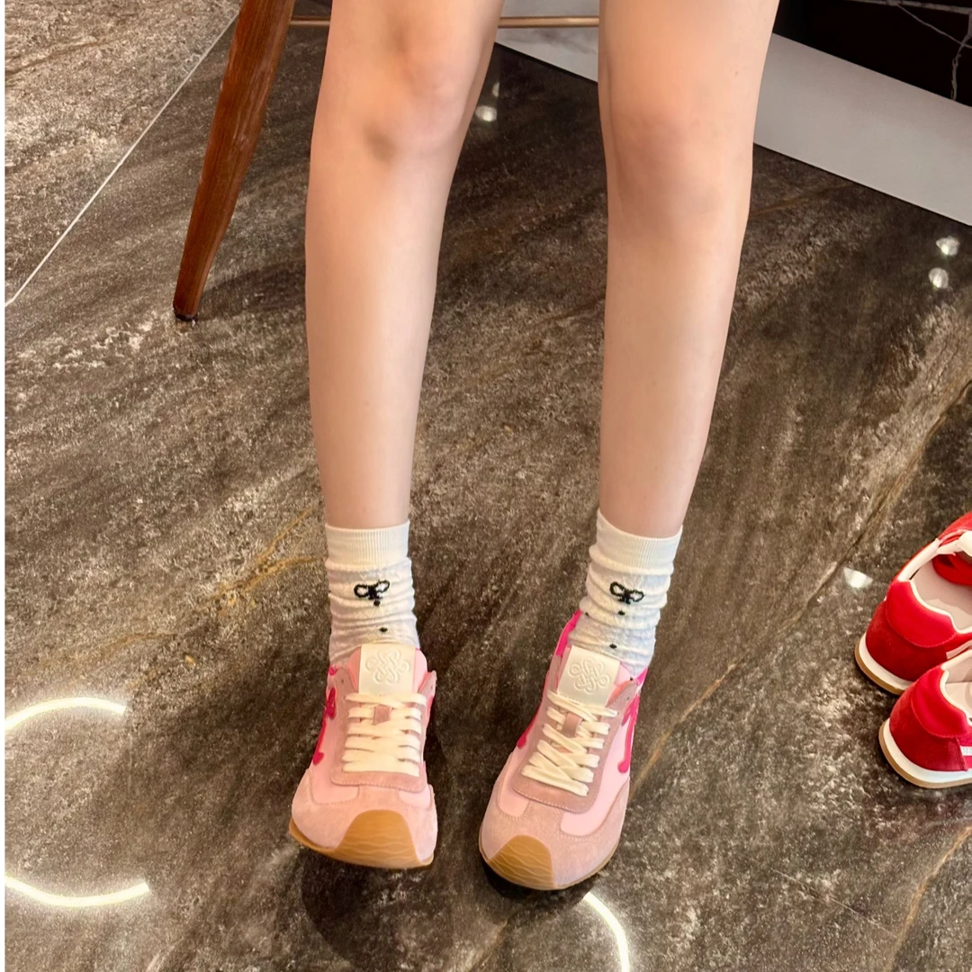 新款百搭女鞋低帮ins德训鞋潮流系带时尚夏季软底舒适运动休闲鞋