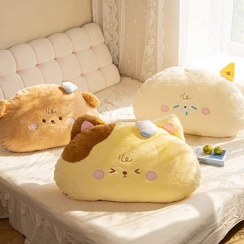 可爱动物猫咪床头靠枕可拆洗宿舍软包靠垫腰靠护腰枕头沙发抱枕