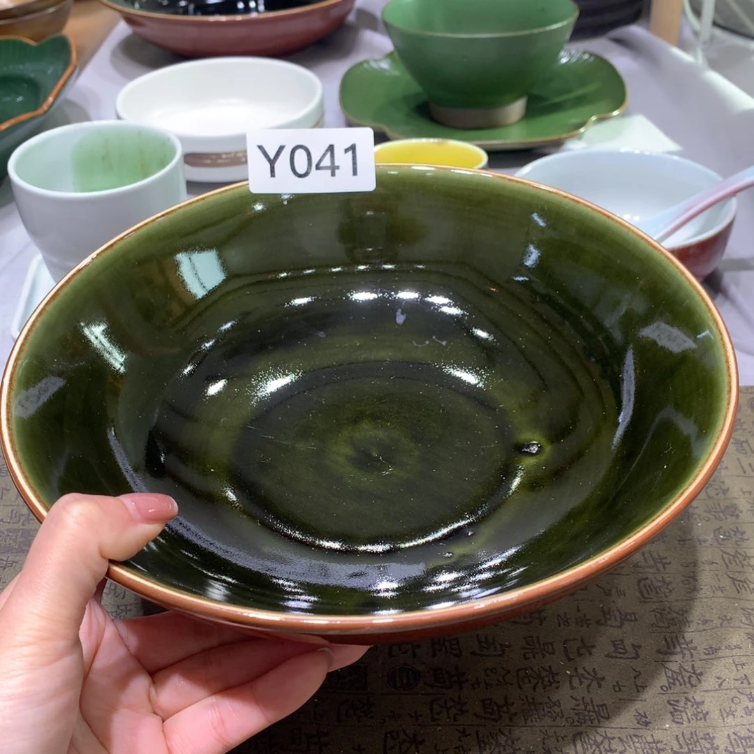 陶景德镇粗陶复古盘碗微瑕