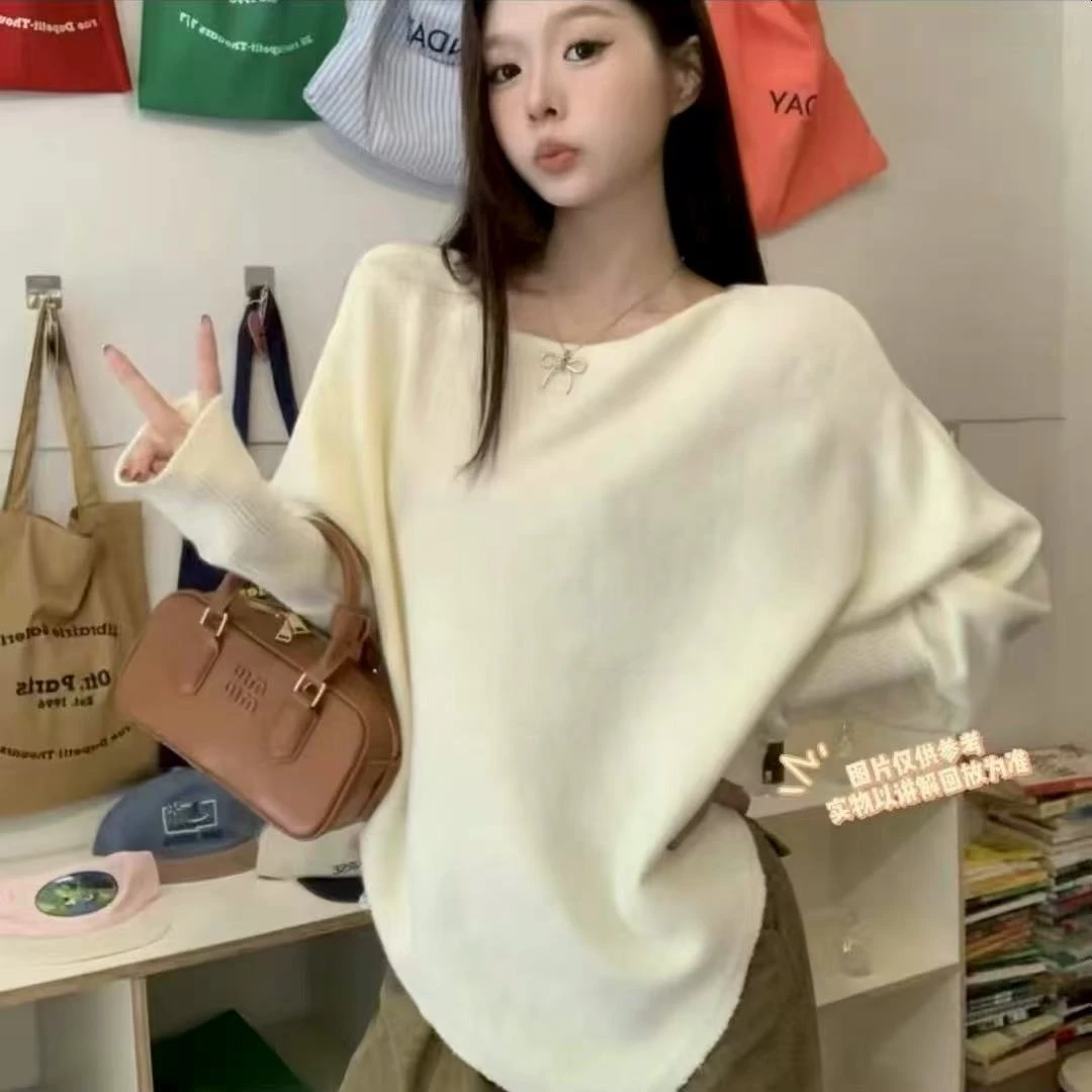 胖胖家*1719新款圆领大版蝙蝠袖减龄洋气上衣