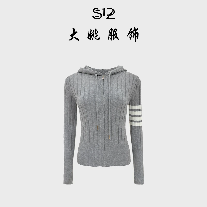 「DAYAO」25s秋季新款休闲时尚百搭连帽针织外套 WYA258140