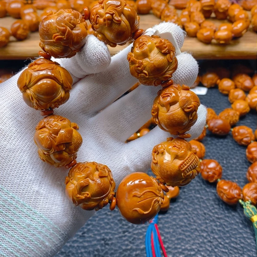 手串/手链橄榄核许忠英2.6四花，八宝财神