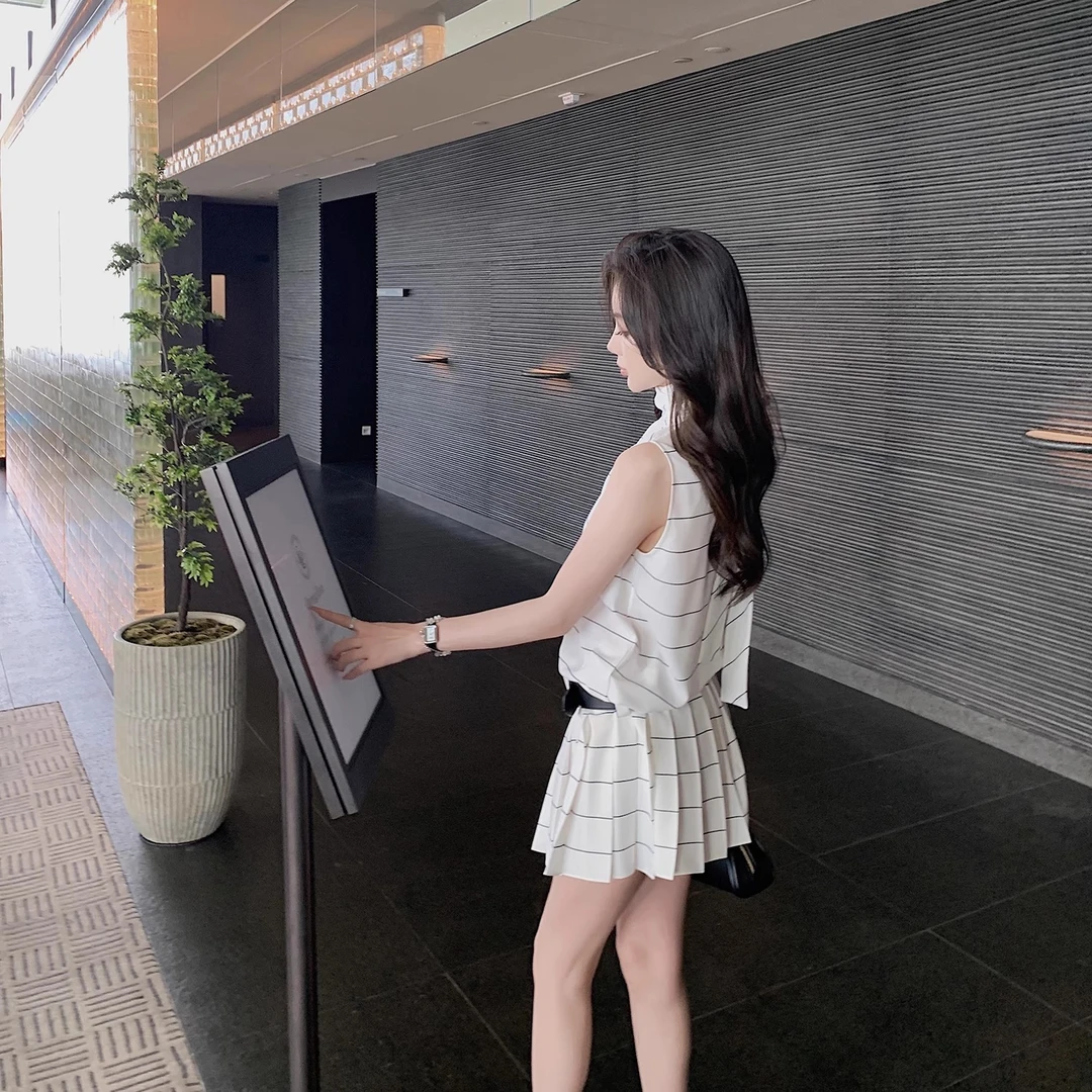 C轮C16【stripe 文艺优等生】24ss 学院风 连衣裙/腰带