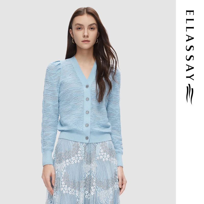 【粉丝专享】ELLASSAY歌力思假日风针织衫女EWD353M01800