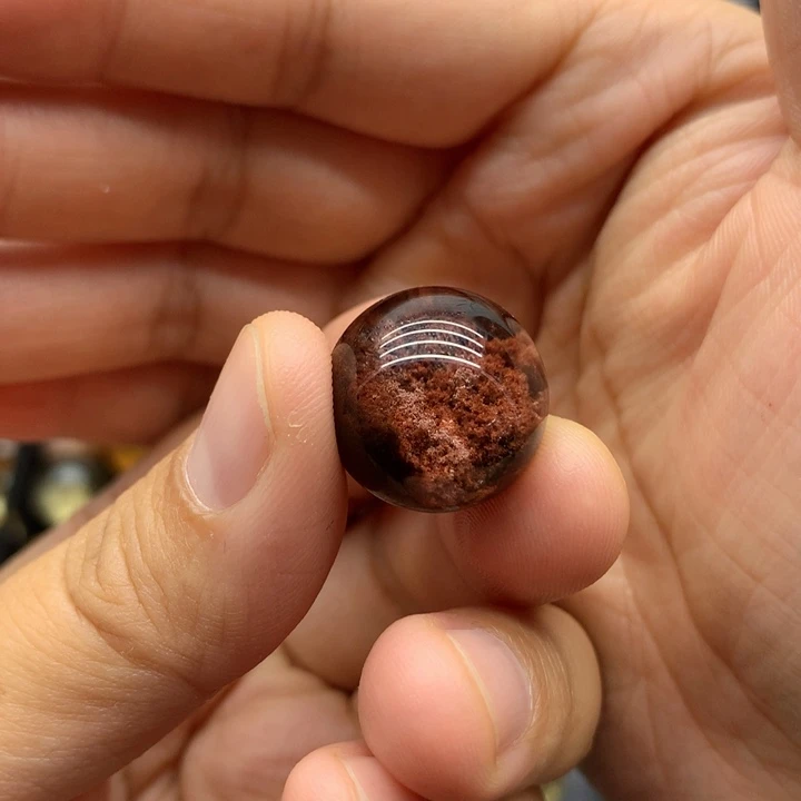 【闪购商品】水晶珠宝半成品未镶嵌园*18.5 mm打孔定制不退不换