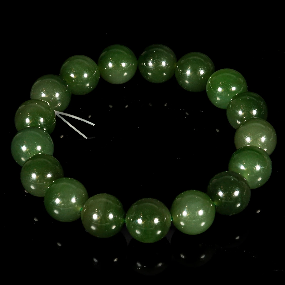 LOT.035和田碧玉手串/X2295