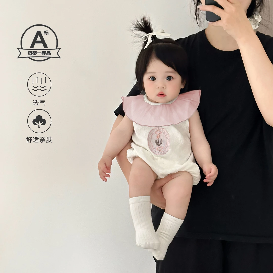夏季婴儿衣服韩版薄款包屁衣女童夏装连体衣小月龄夏日宝宝外出服