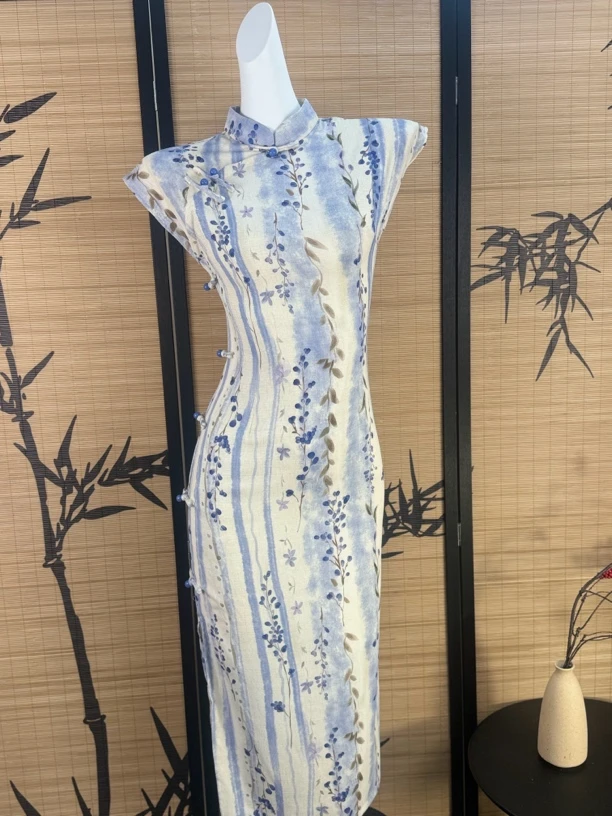 紫藤｜如愿2025春夏新款气质优雅日常修身旗袍裙国风