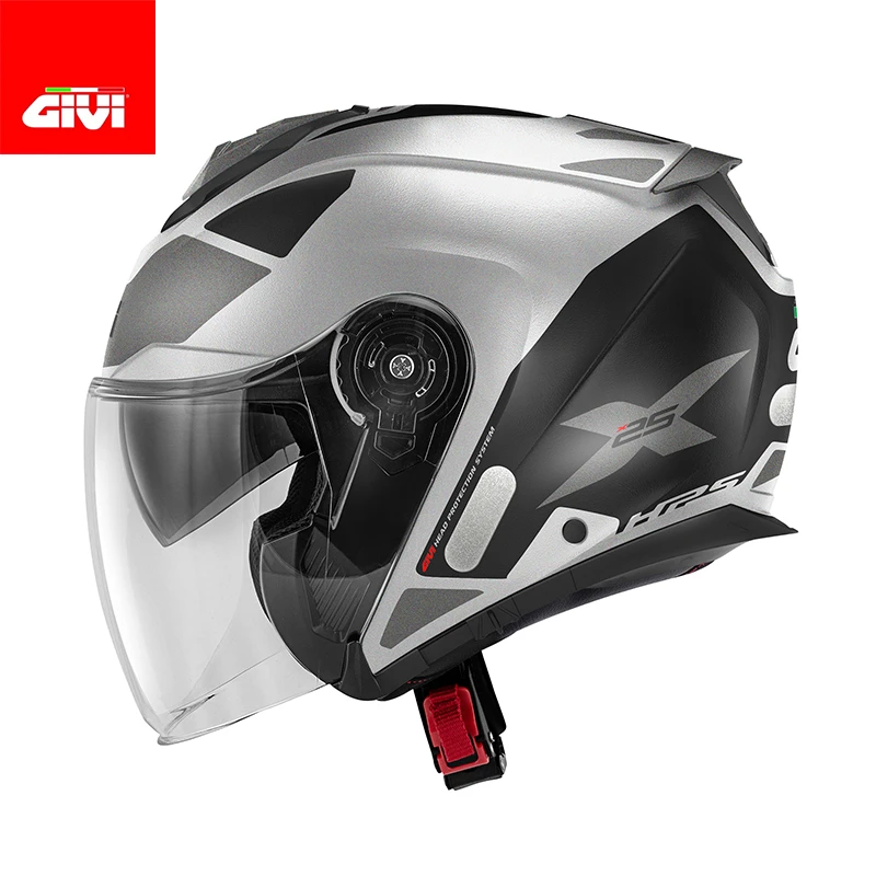 GIVIGIVI头盔摩托车四分之三双镜片男女生机车踏板车四季通用半盔