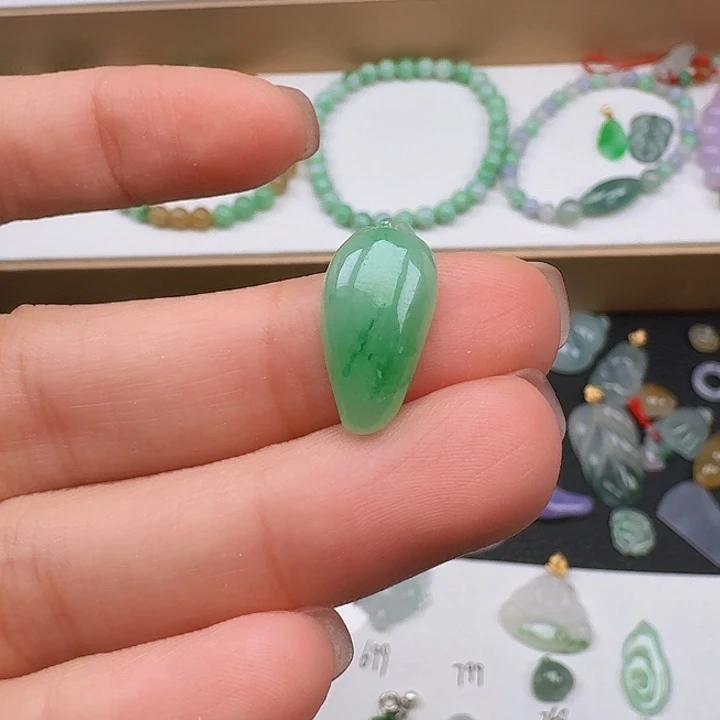 翡翠散珠天然翡翠A货福瓜