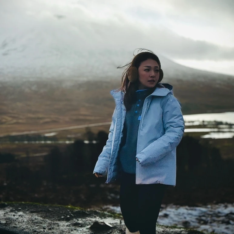 【H-Sl-n撤-木巨】纯色男女户外骑行防雨雪冲锋羽绒外套保暖