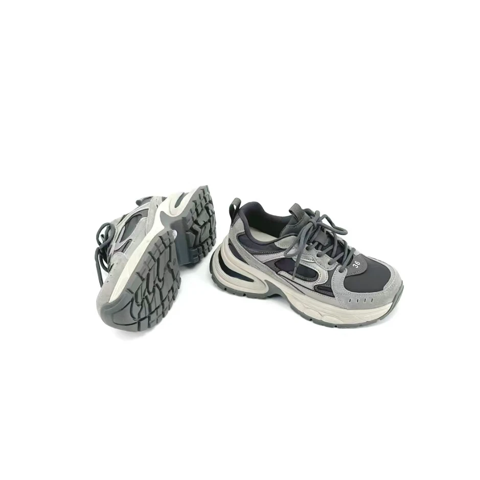 5001新款系带圆头舒适百搭软底老爹鞋仓