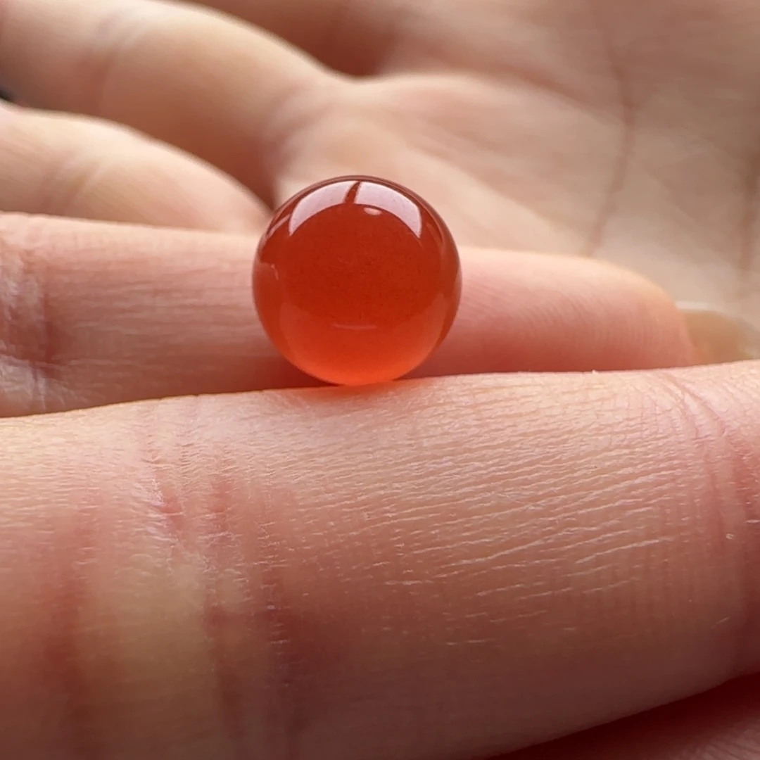 南红玛瑙未镶嵌圆珠9.2，冰底，无暇，高性价比