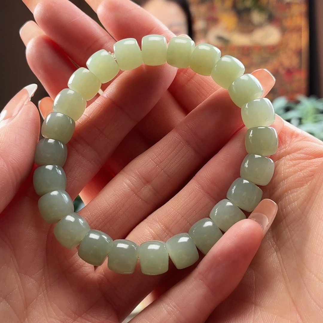 和田玉未镶嵌手串且末卡10