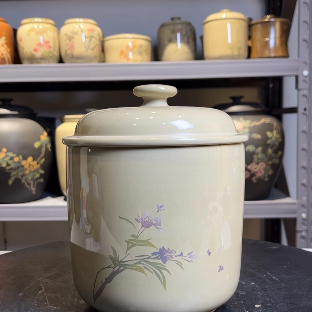 罐正品白泥亮光彩填醒茶罐