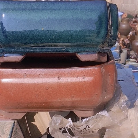 紫砂花盆长27宽20高度11瑕疵