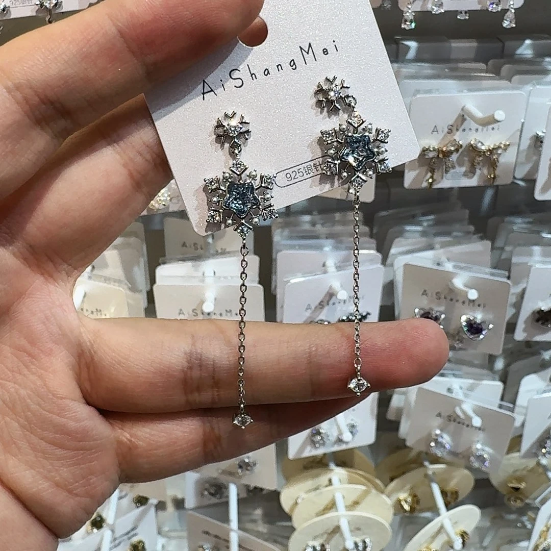 锆石铜合金925银雪花链条