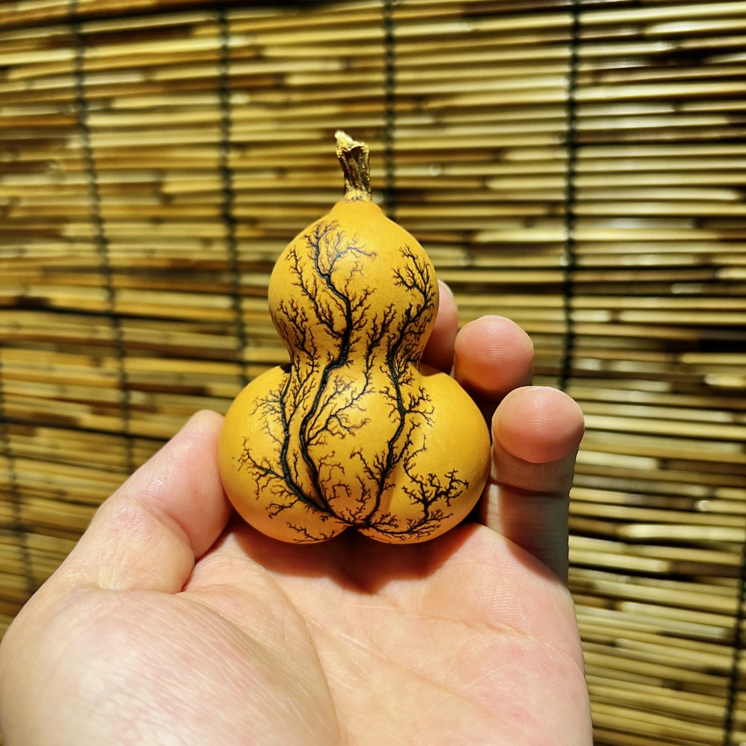 金蝉葫芦手把件葫芦电击花纹4-7厘米金蝉葫芦葫芦文玩小葫芦
