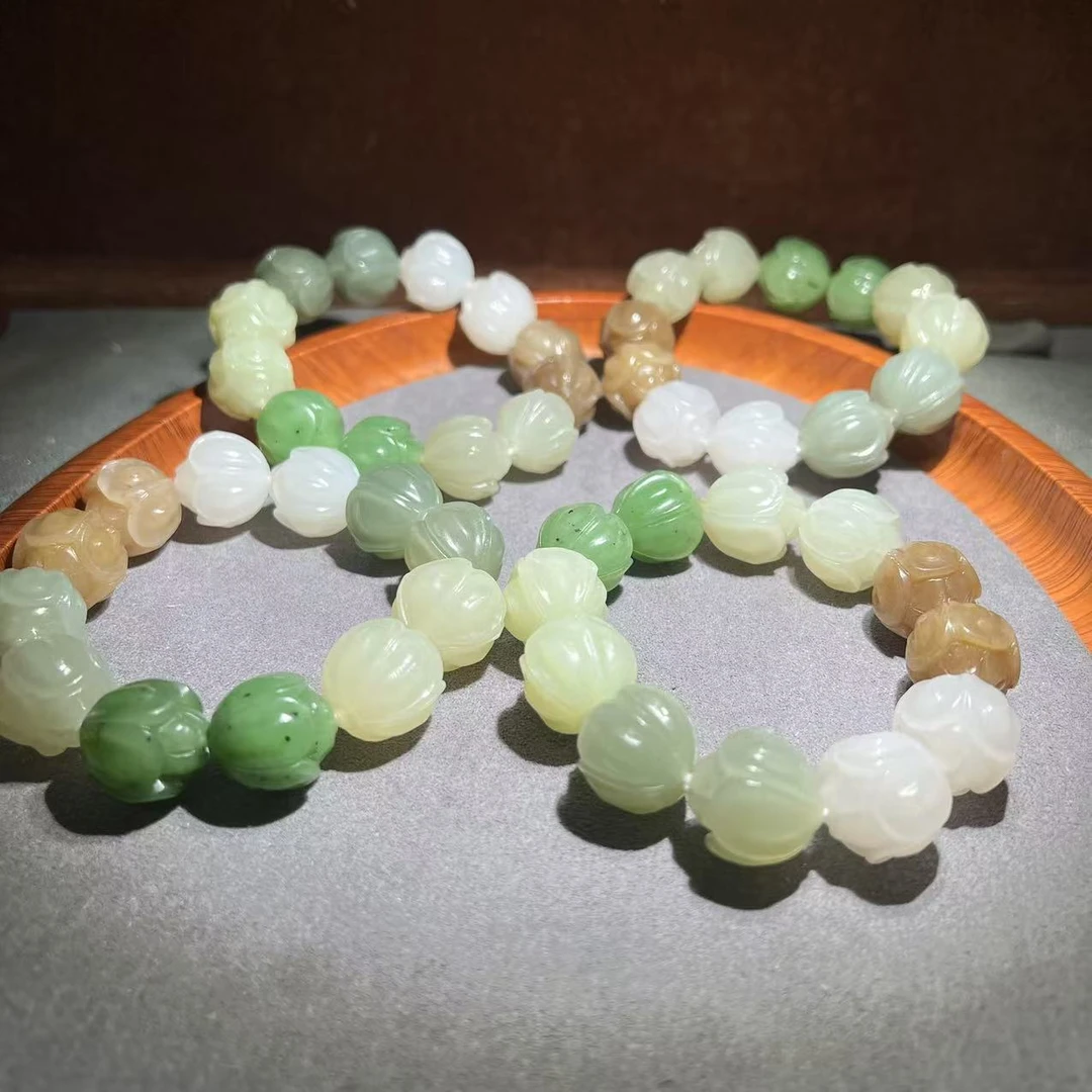 【张老斯珠宝】天然和田玉多宝手串hy024（多样性发货 拍一发一）