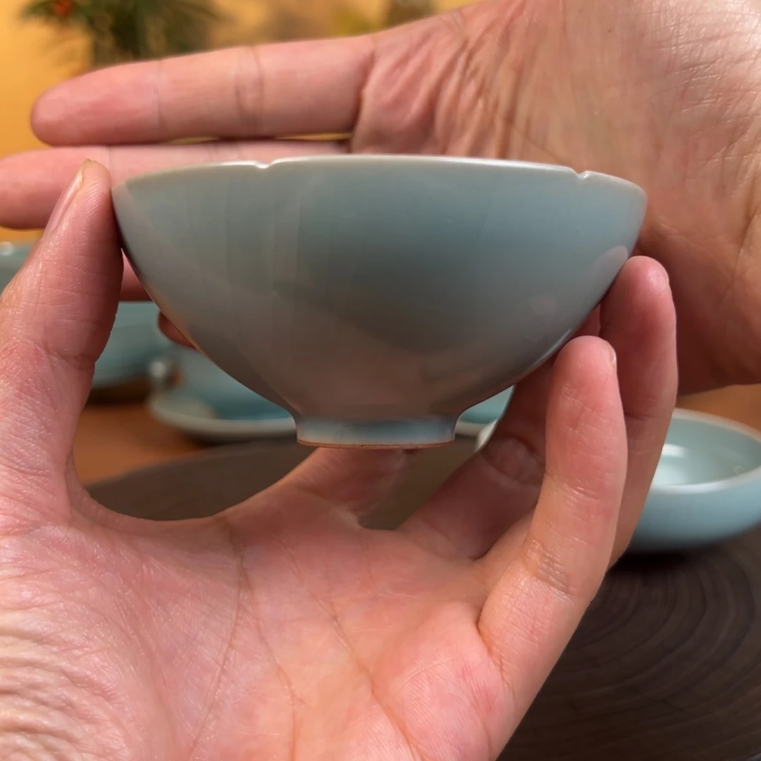 杯蒋**E仿古葵口鸡心盏福利11111