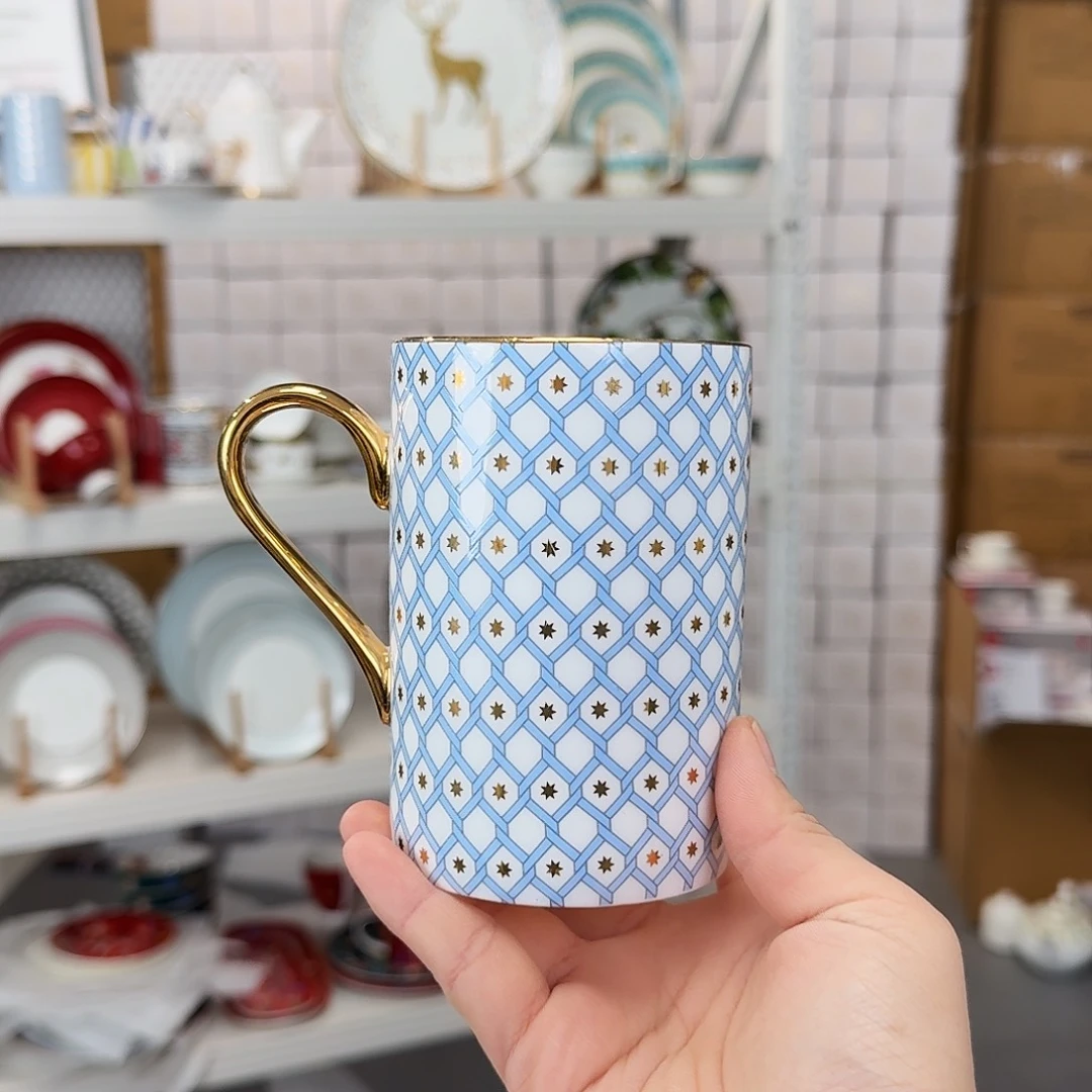 骨瓷高骨马克杯400ml一个外贸骨瓷