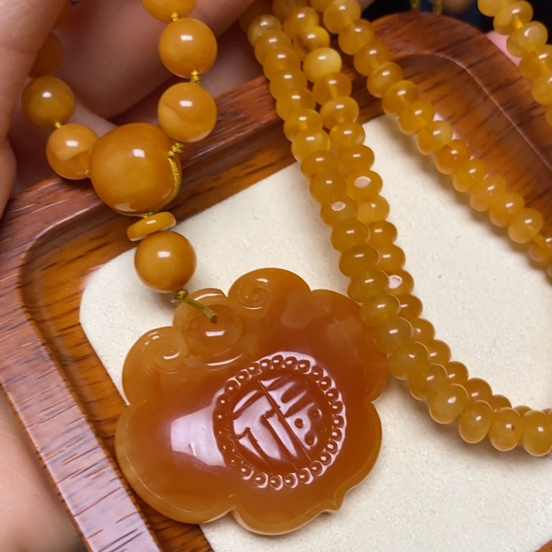 【闪购商品】蜜蜡颈饰未镶嵌项链