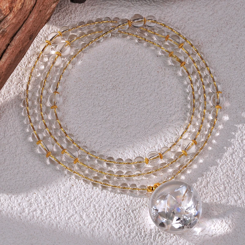 【破局蜕变】白水晶项链（天然珠宝多样性发其一）