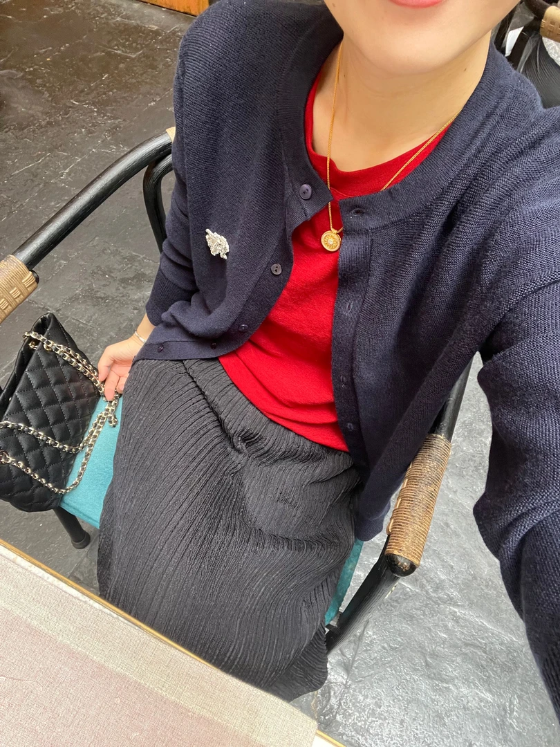 【钉珠排扣】CHUN家针织百搭宽松羊毛外套