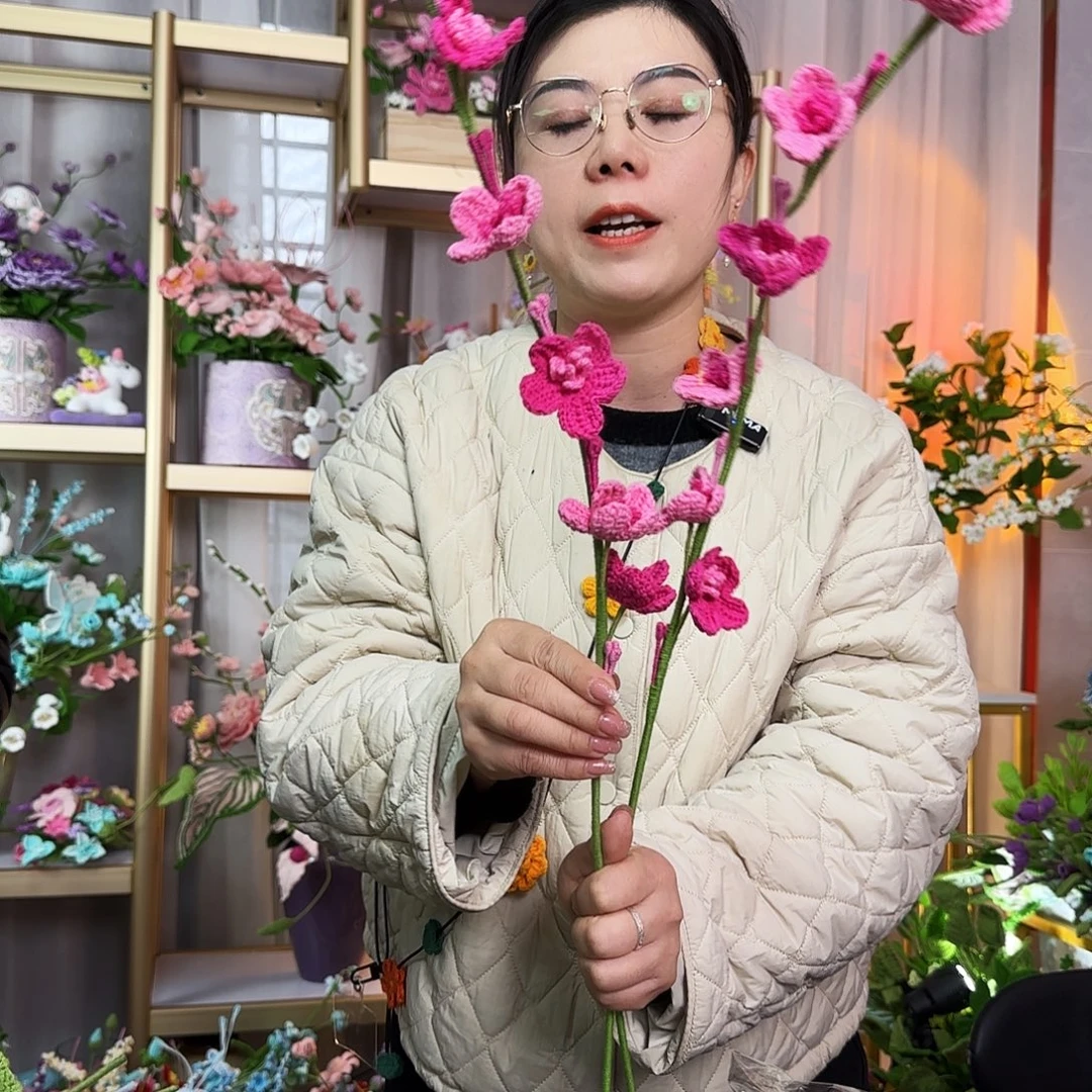 纯手工钩织钩织花束