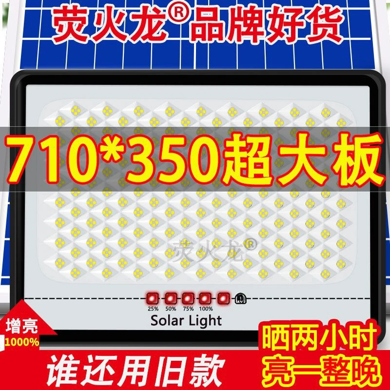 2025新款智能太阳能照明灯天黑自动亮室内外太阳能庭院投光灯