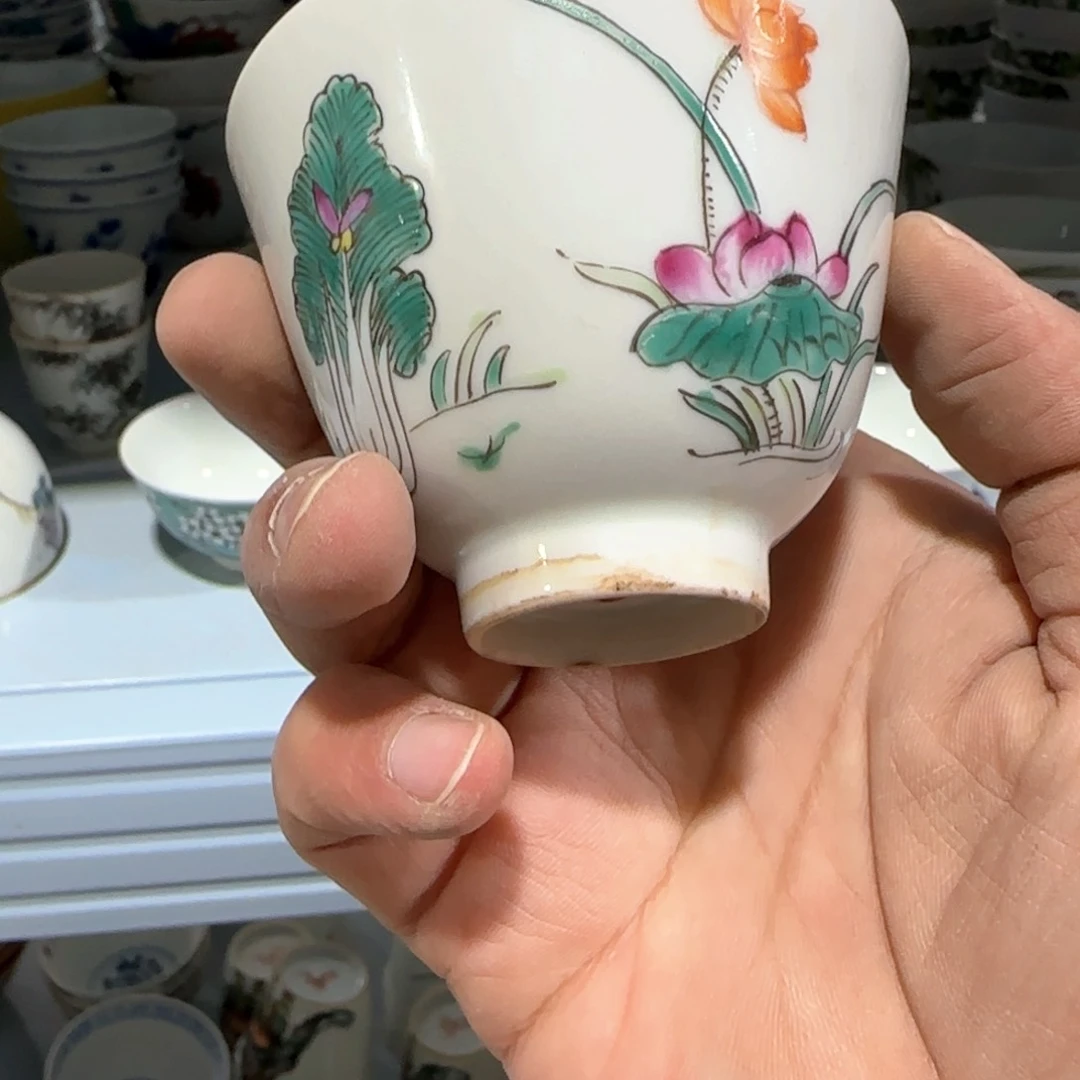 瓷片摆件手绘瓷器全部处理了
