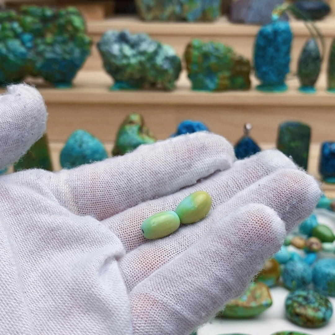 $***多绿松石未镶嵌项链未镶嵌糖豆