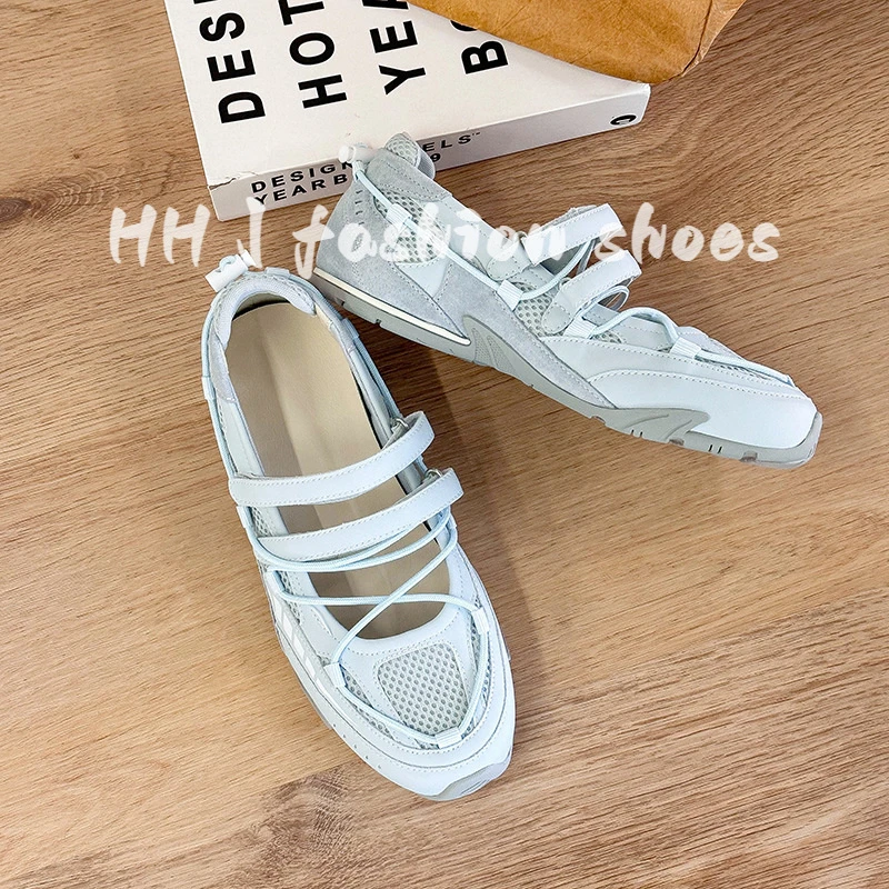 韩版魔术贴复古浅口单鞋女2025新款配裙子增高透气轻便玛丽珍鞋女