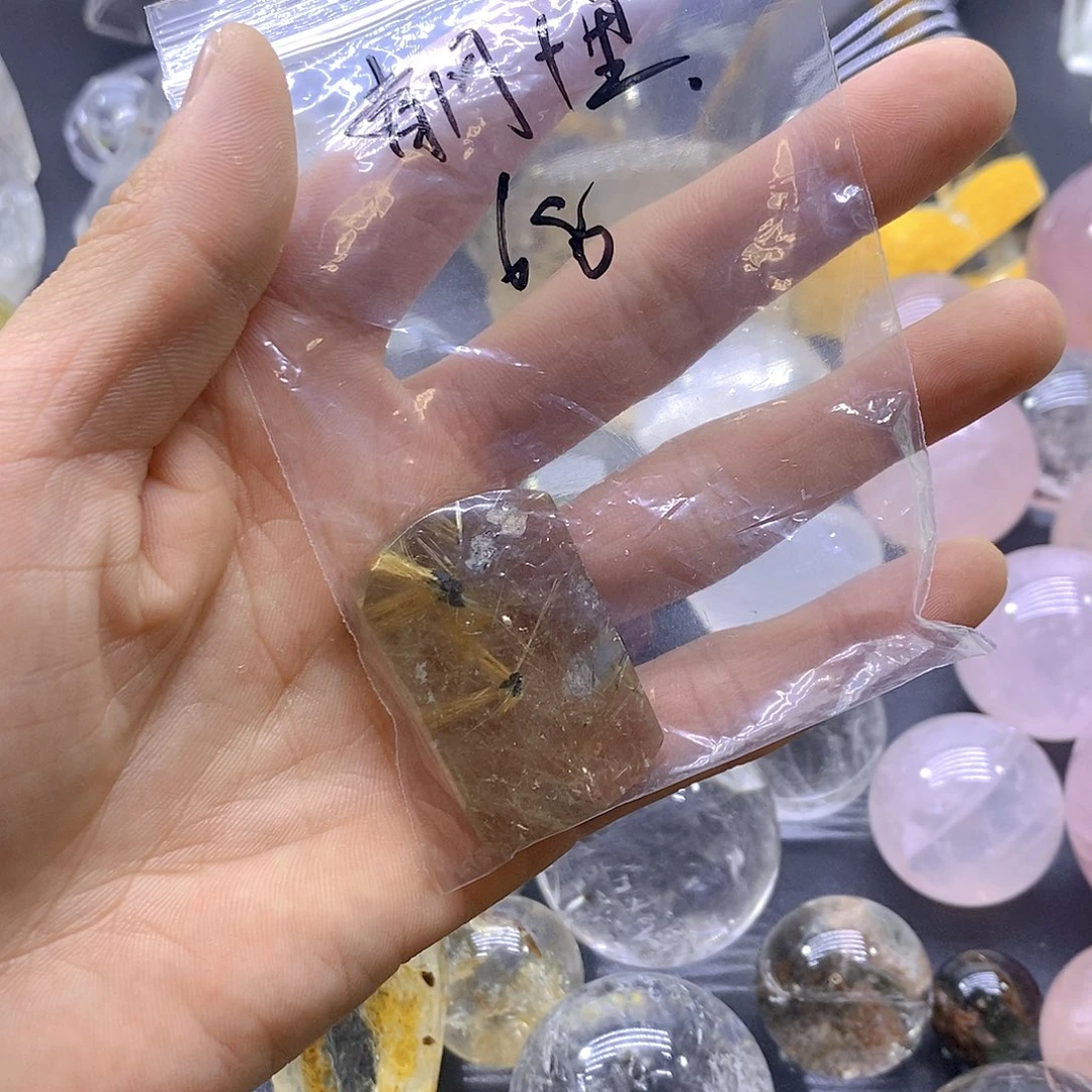 水晶发晶花无事牌未镶嵌春****你