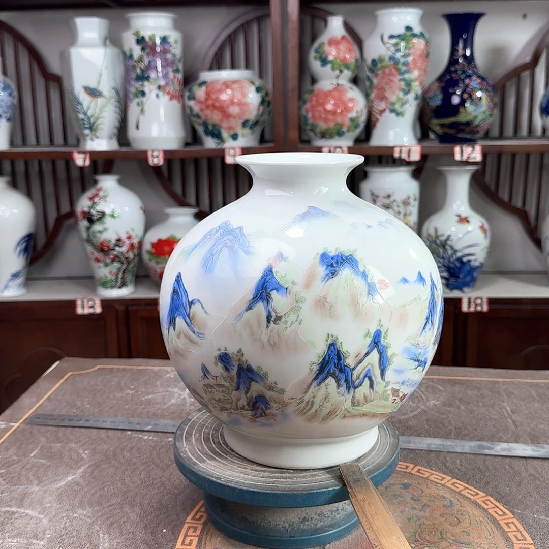 陶摆件景德镇陶瓷石千里