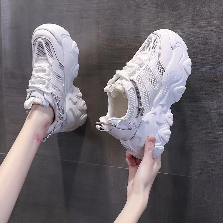 盛夏透网增高老爹鞋2276