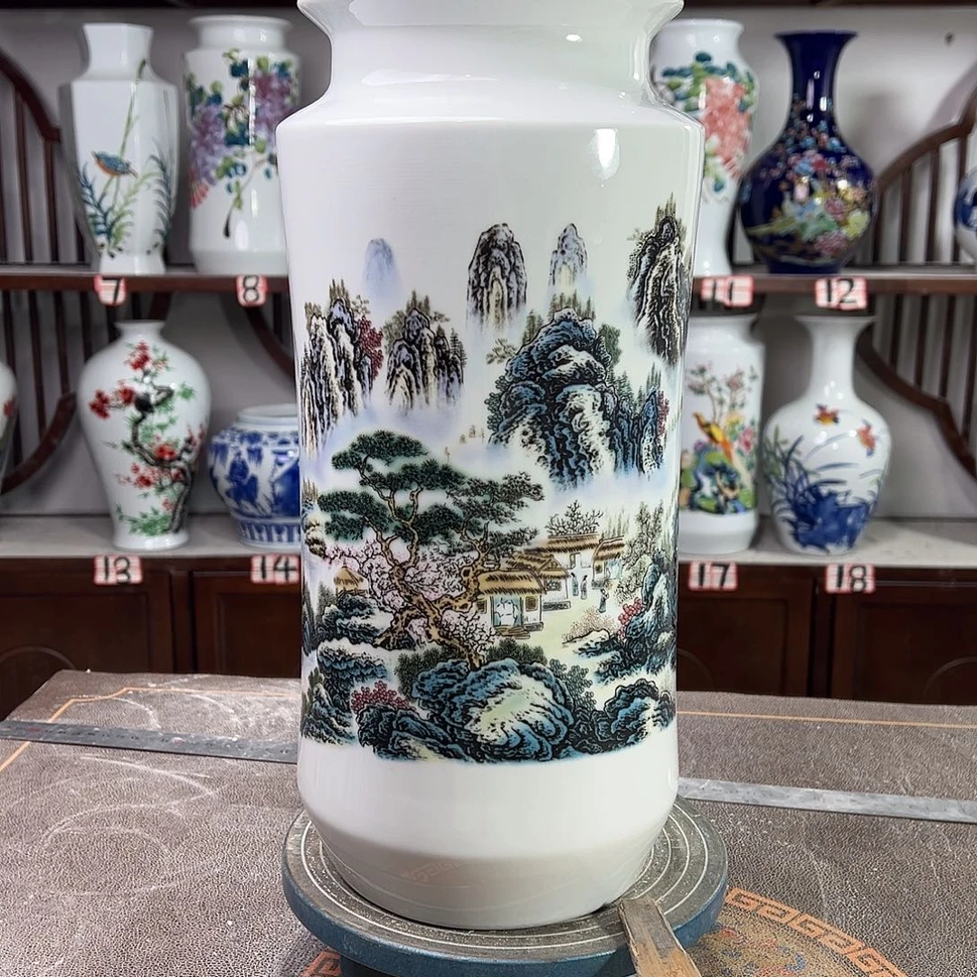 摆件陶景德镇陶瓷书山水