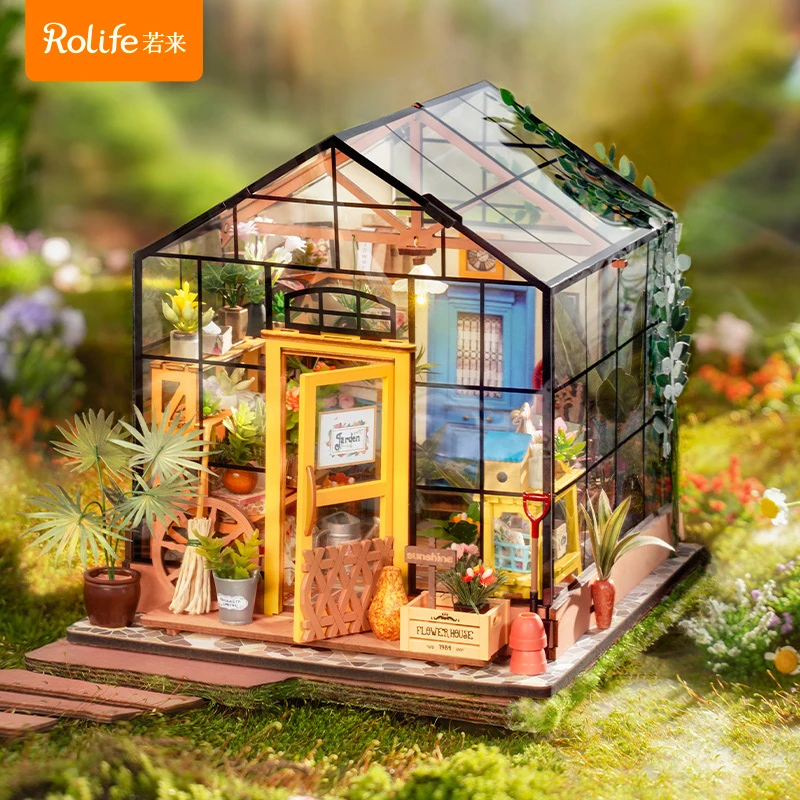 【达播专属】若来凯西花房新版木质艺术屋系列diy拼装生日送礼物